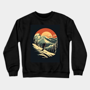 man skiing Crewneck Sweatshirt